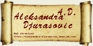 Aleksandra Đurasović vizit kartica